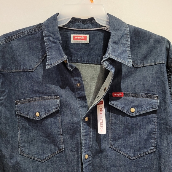 Jean pearl button snap up shirt 👕 👌 😍 - Picture 2 of 14